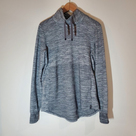 L.L. BEAN | Cozy mixed knit pullover | funnel neck | Marled | size med - Picture 1 of 6
